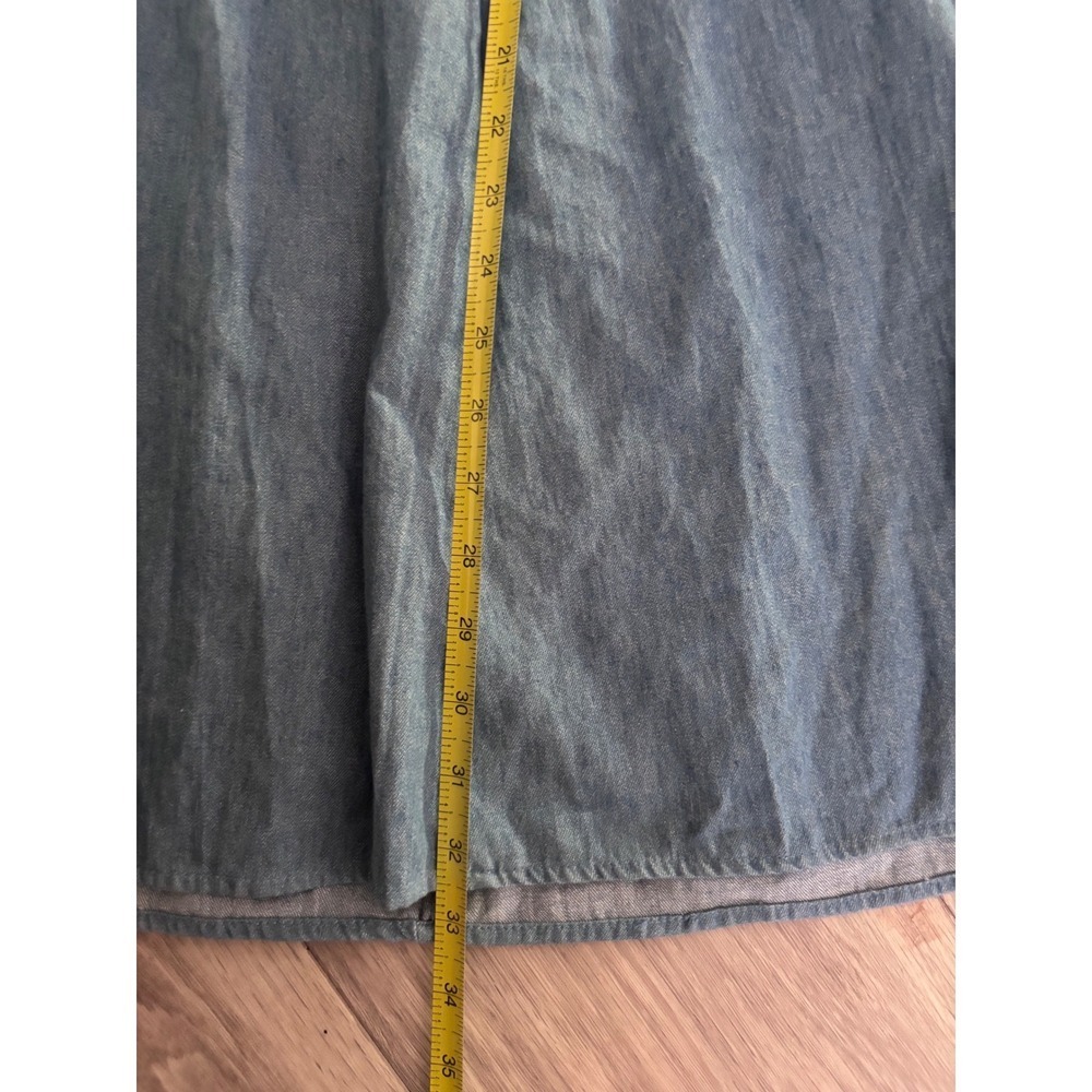 Vintage City Girl Nancy Bolen Long Denim Skirt Size 14 Rhinestone Western Boho - Picture 5 of 9